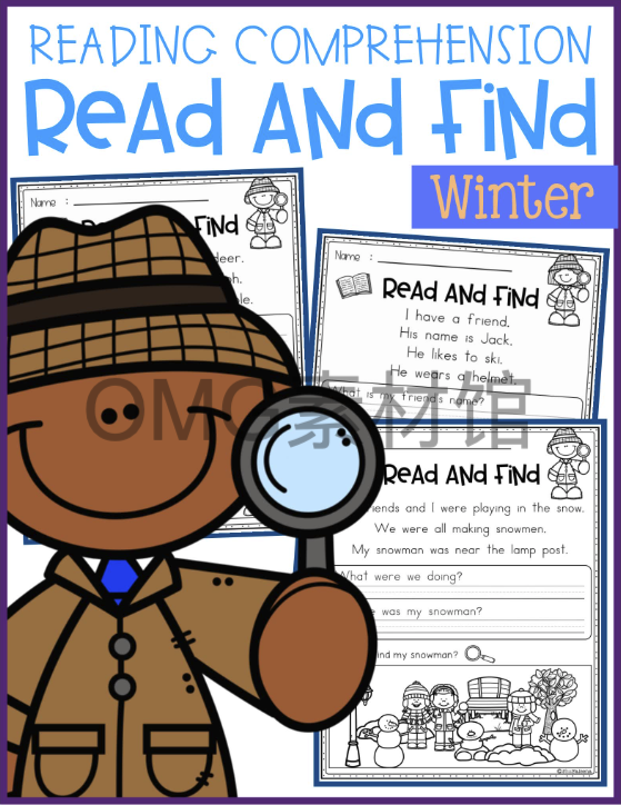 Winter Reading Comprehension-Read and Find_cover.png