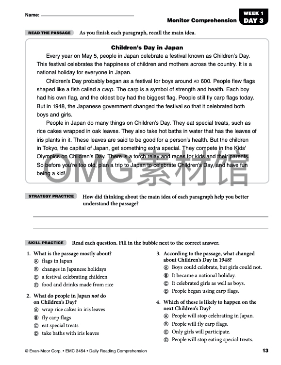 Daily Reading Comprehension,Grade 4_inside_06.jpg