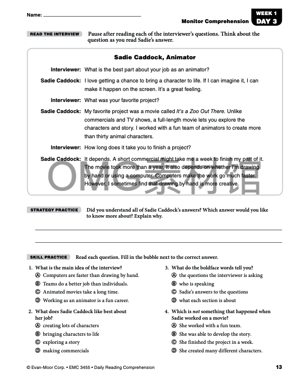 Daily Reading Comprehension,Grade 5_inside_06.jpg