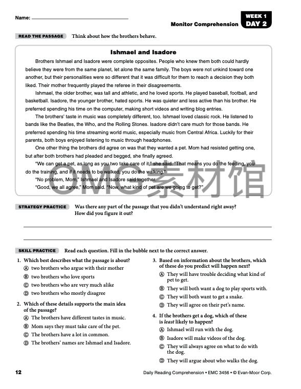 Daily Reading Comprehension,Grade 6_inside_03.jpg