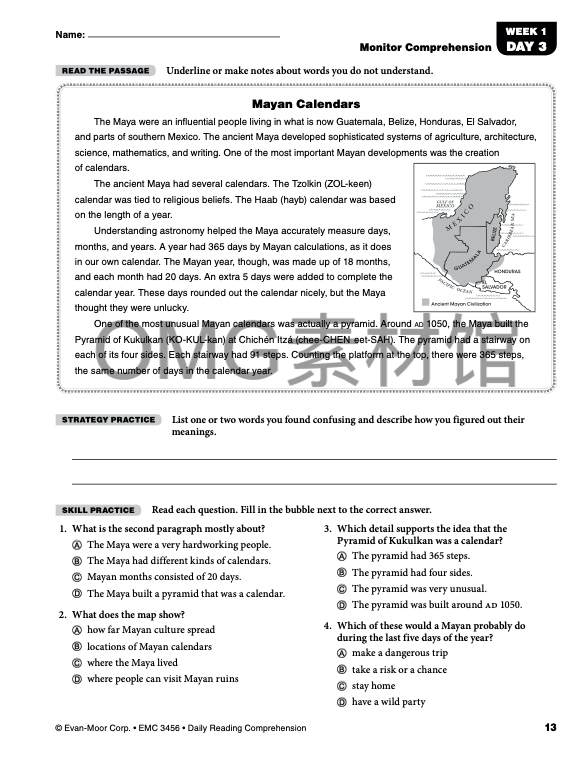 Daily Reading Comprehension,Grade 6_inside_04.jpg