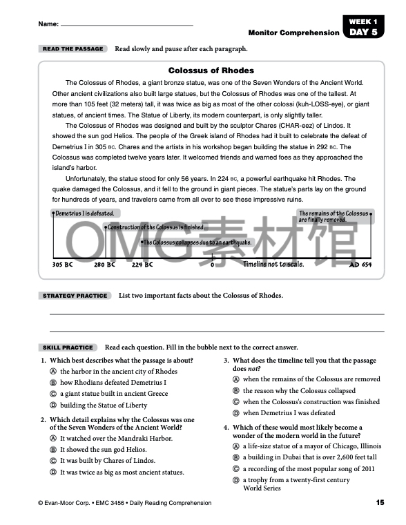 Daily Reading Comprehension,Grade 6_inside_06.jpg