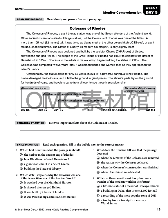 Daily Reading Comprehension,Grade 6 _inside_08.jpg