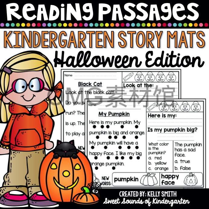 A01-21-05.Kindergarten Reading Comprehension Passages- HALLOWEEN_cover.jpg