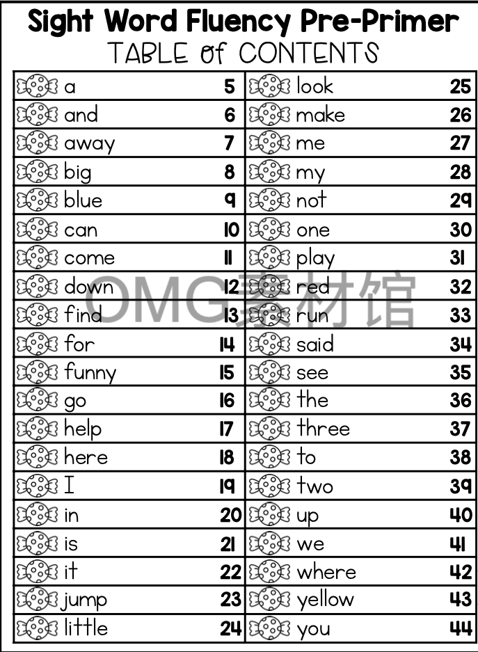1.Sight Word Fluency Read and Color (Pre-Primer) _inside_01.png