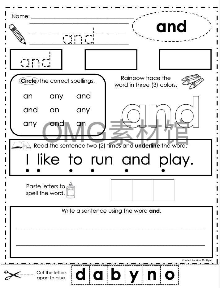 1.Sight Word Sheets Dolch Word List Pre-Primer_inside_01.png