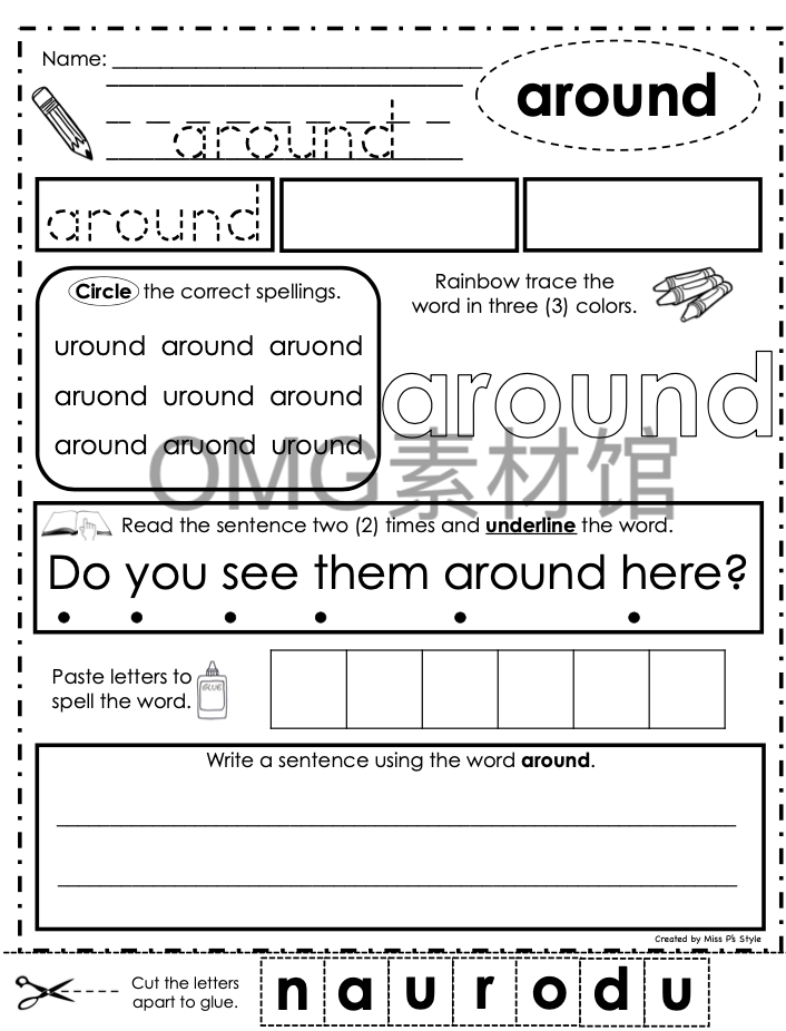 4.Sight Word Sheets Dolch Word List Second Grade_inside_01.png