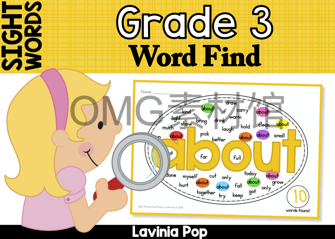 5.Sight Words Center Grade 3 Word Find_cover.png