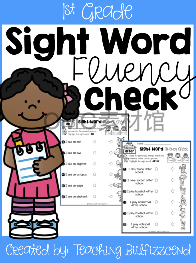 Sight Word Fluency Check (Set 3) - 1st Grade _cover.png