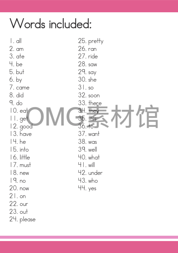 2.Sight Words Reading Homework - Primer_inside_01.png