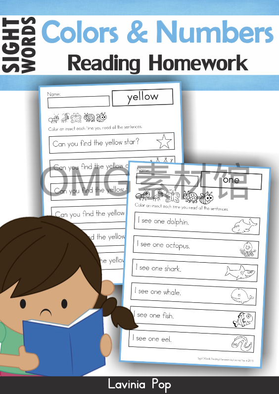 4.Sight Words Reading Homework - Colors & Numbers_cover.png
