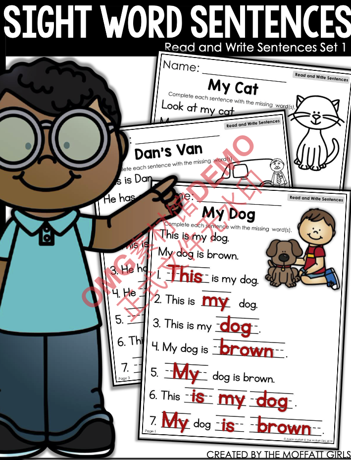 Read and Write Sight Word Set 1_cover.png