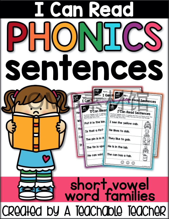 1.I Can Read Phonics Sentences - Short Vowel Word Families_cover.jpg