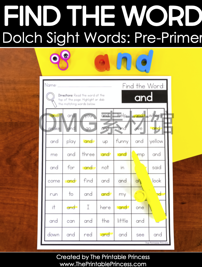 1.Find the Word Dolch Sight Words：Pre-Primer_cover.png