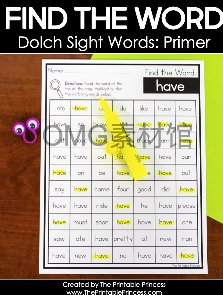2.Find the Word Dolch Sight Words：Primer_cover.png