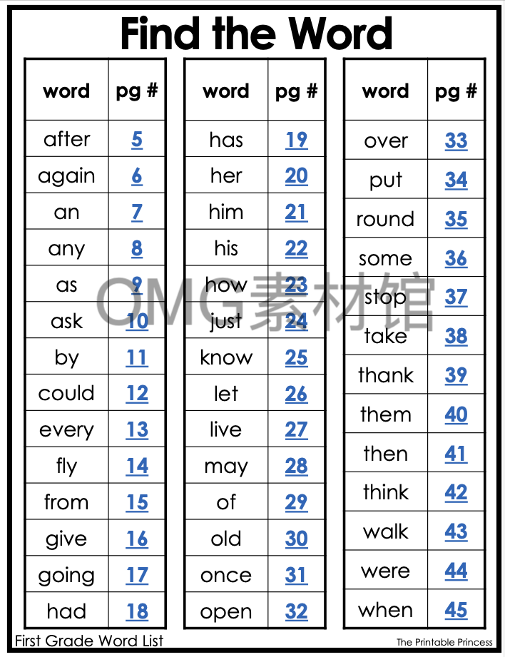 3.Find the Word Dolch Sight Words：1st Grade_inside_01.png