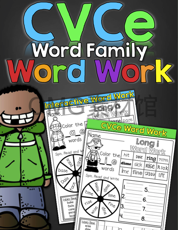 3-CVCe Word Family Word Work_cover.png